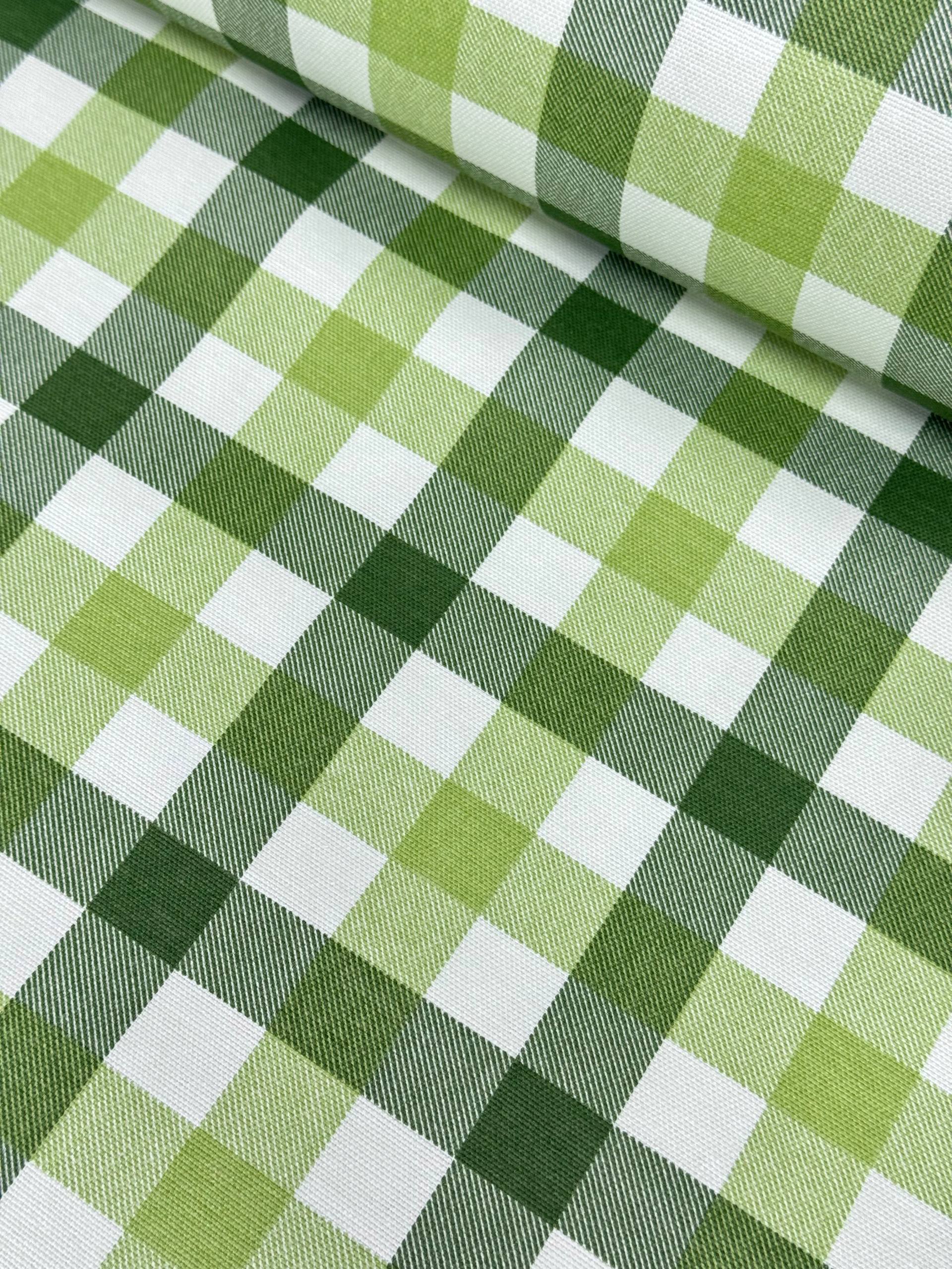 Black Checkered Duck Fabric - Duck Cloth
