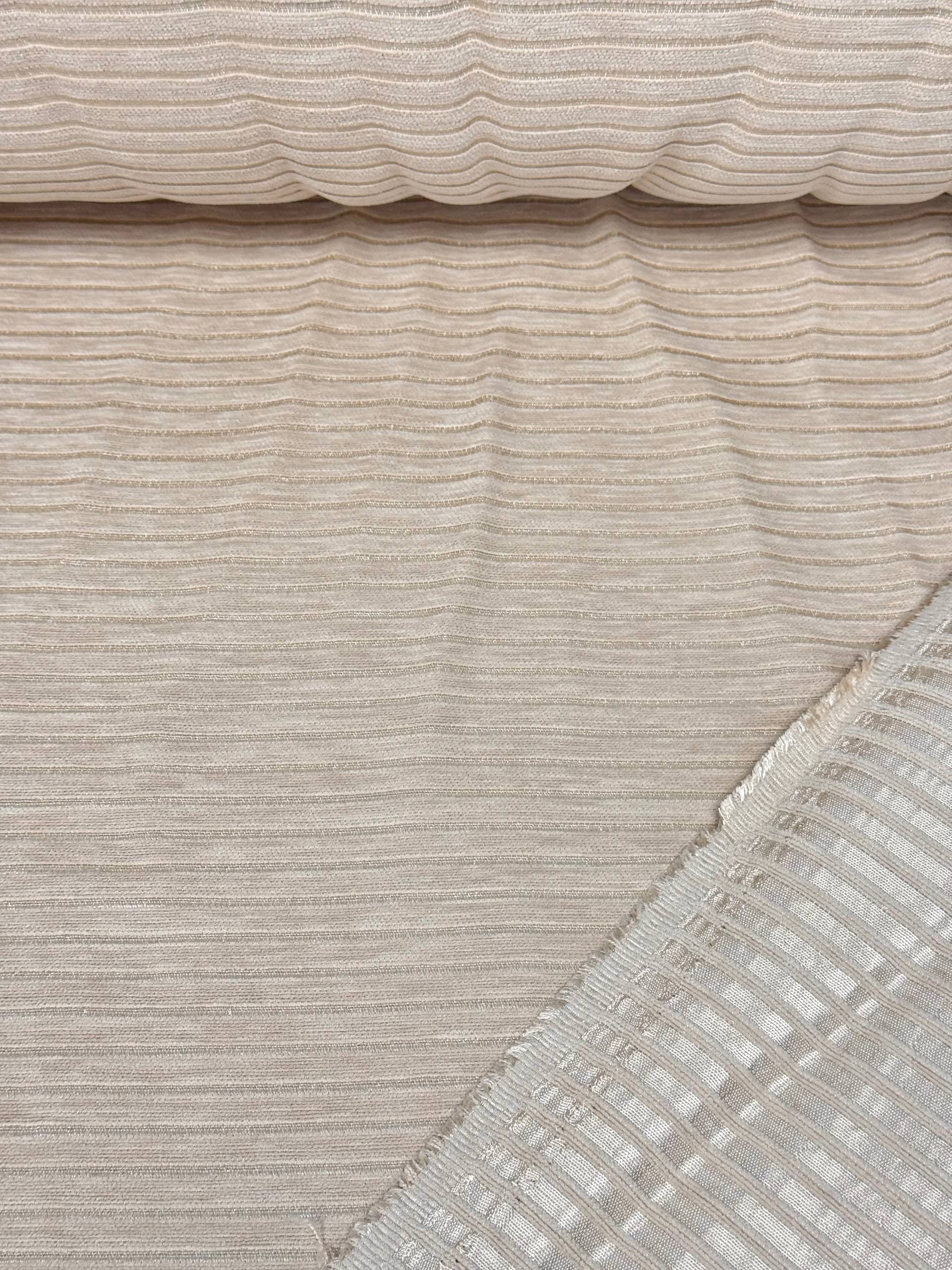 Lux Kapuçino Fitil Desenli Şönil Pike Kumaş