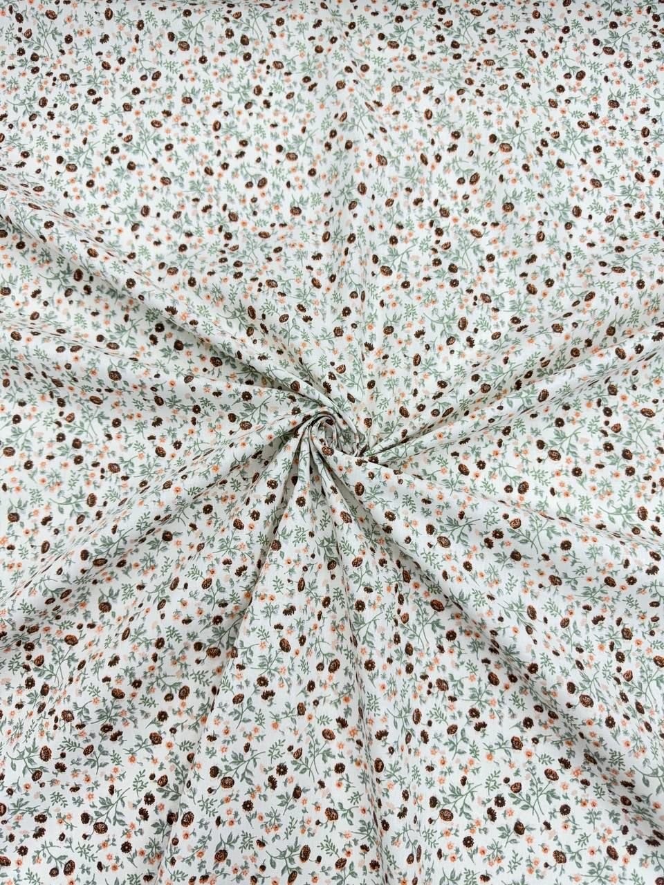 Çıtır Çiçek Desenli İthal Poplin Kumaş