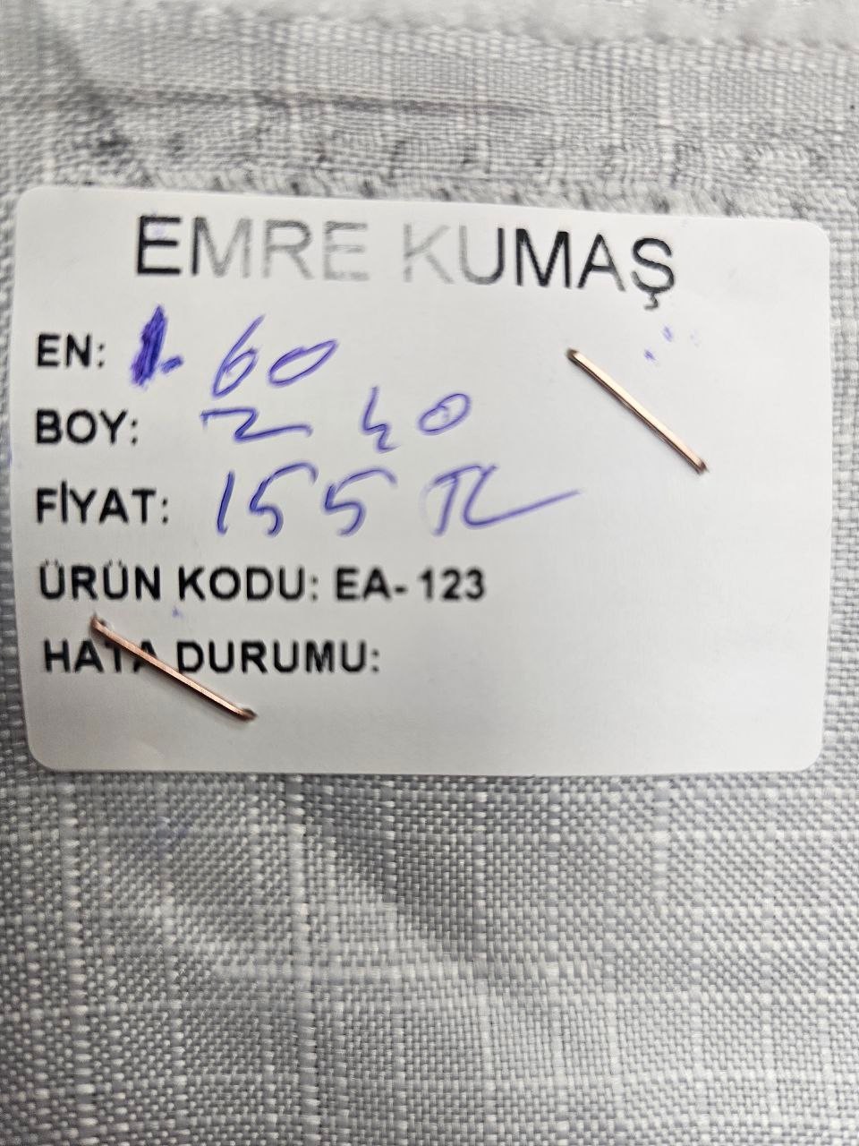 Gri Renk Ajurlu İsveç Keteni Kumaş
