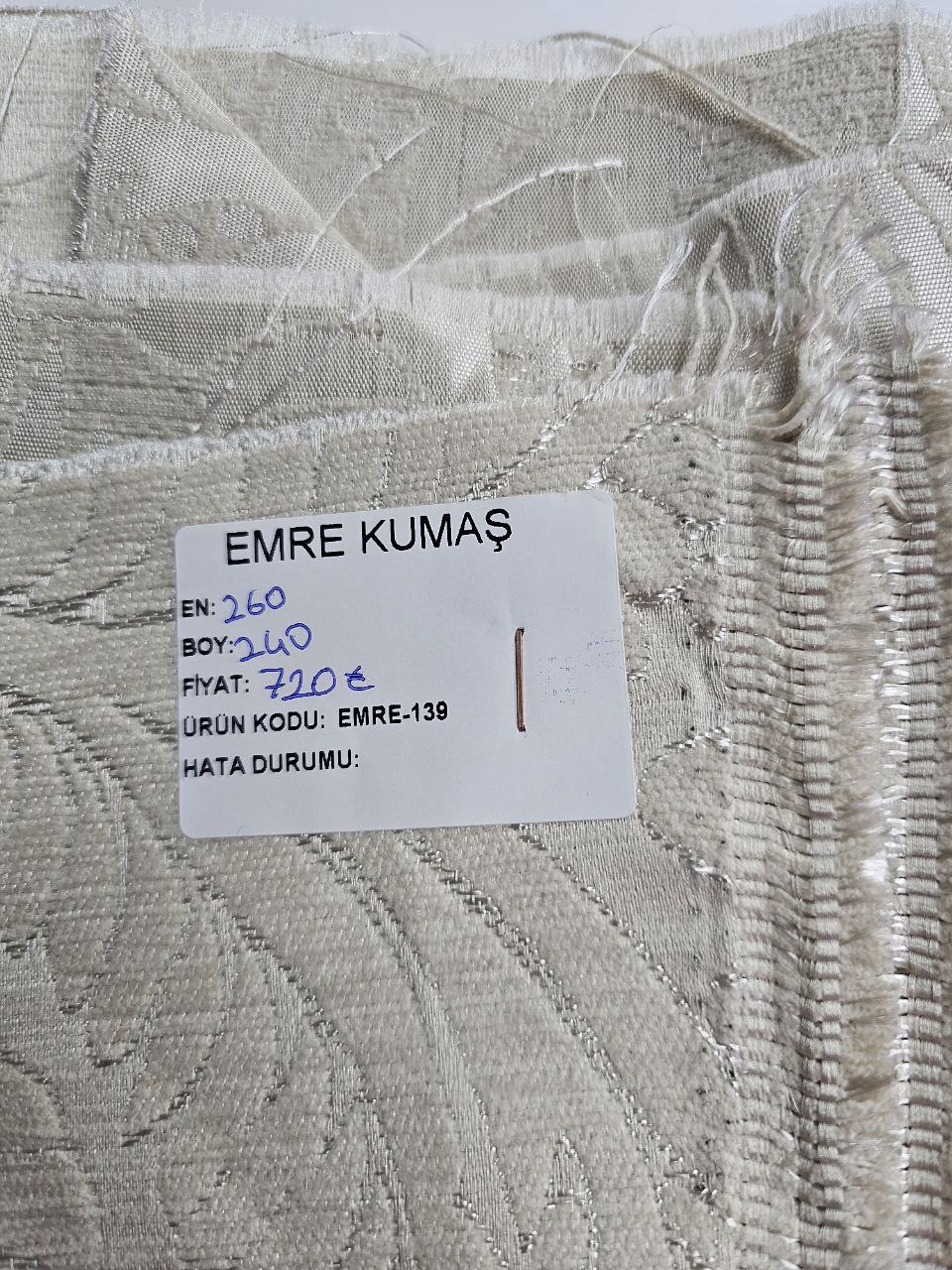 Cappuccino Patterned Chenille Pique Fabric