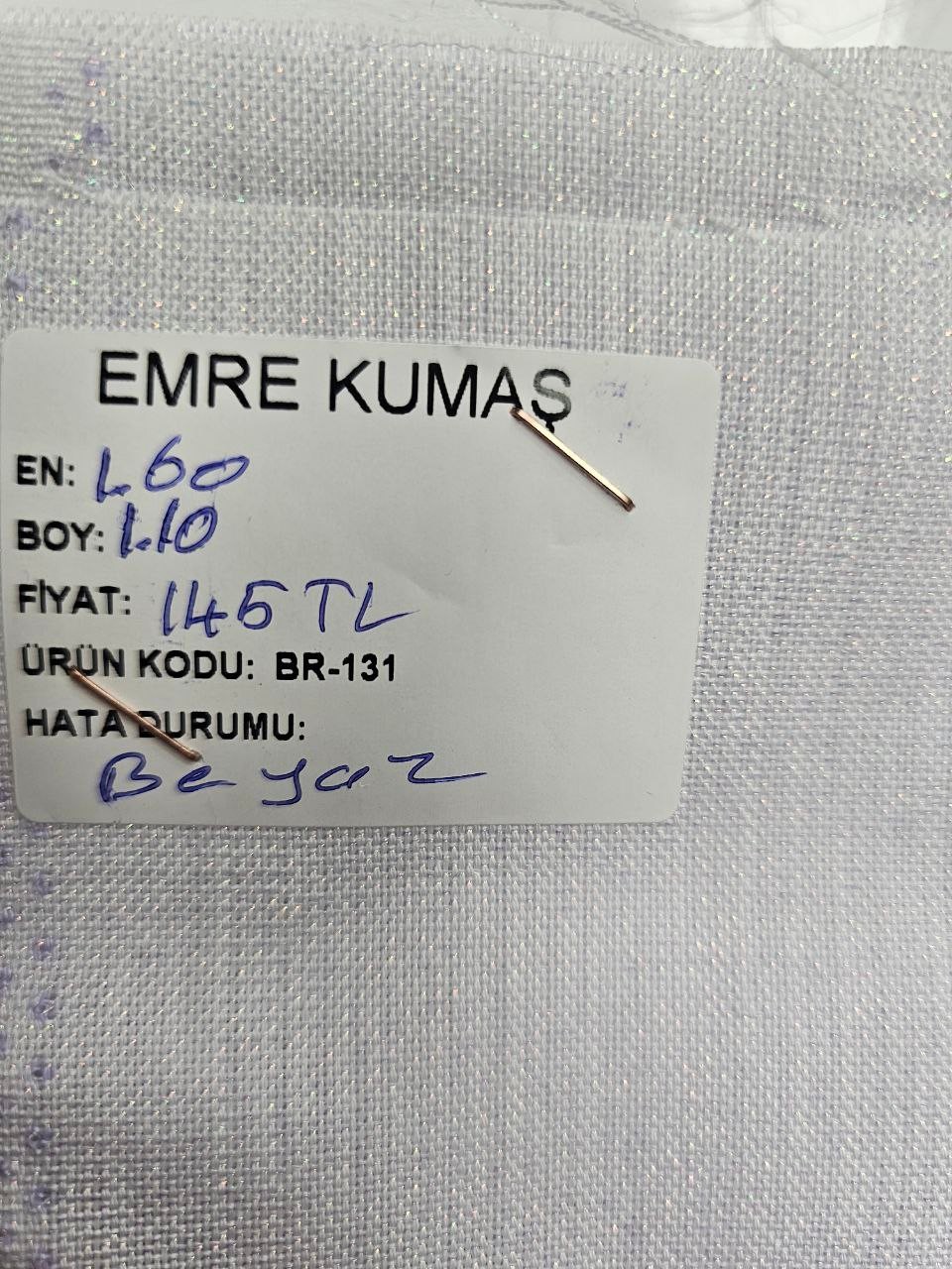Beyaz Renk Simli Opik Beyaz Gardenya Kumaş