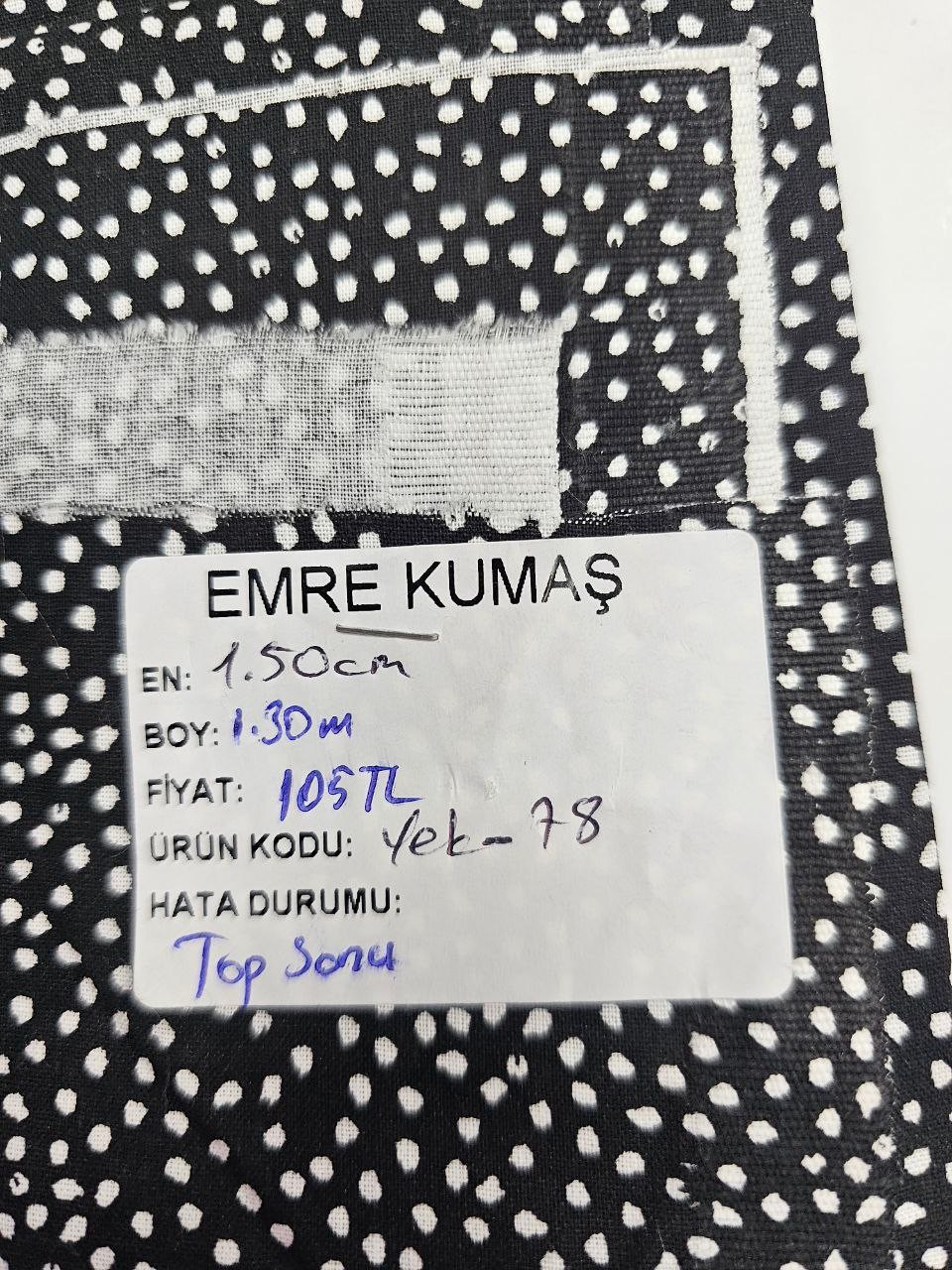 Mini Puantiye Desenli Giyimlik Poplin Kumaş