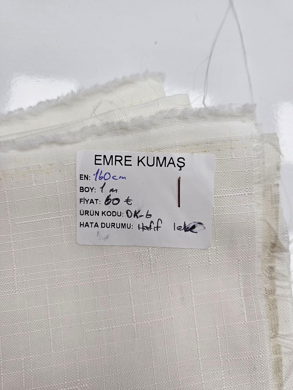 Ekru Ajurlu İsveç Keteni Kumaş
