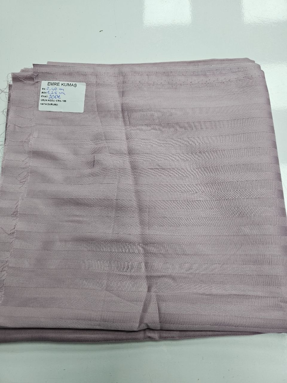 Çizgili Desen Pamuk Saten