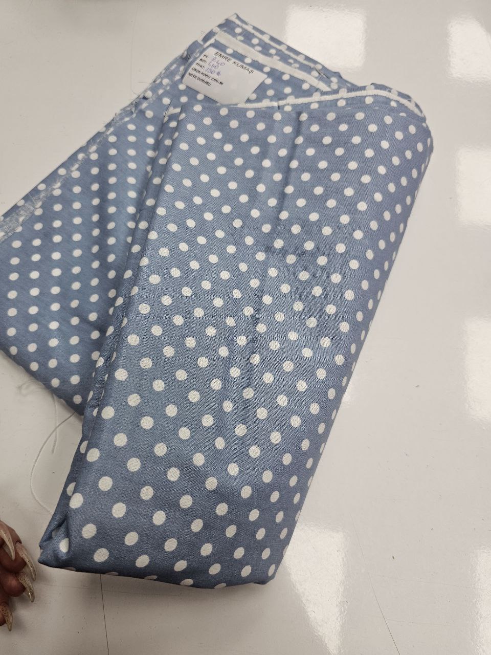 Puantiyeli Desen Nevresimlik Poplin Kumaş