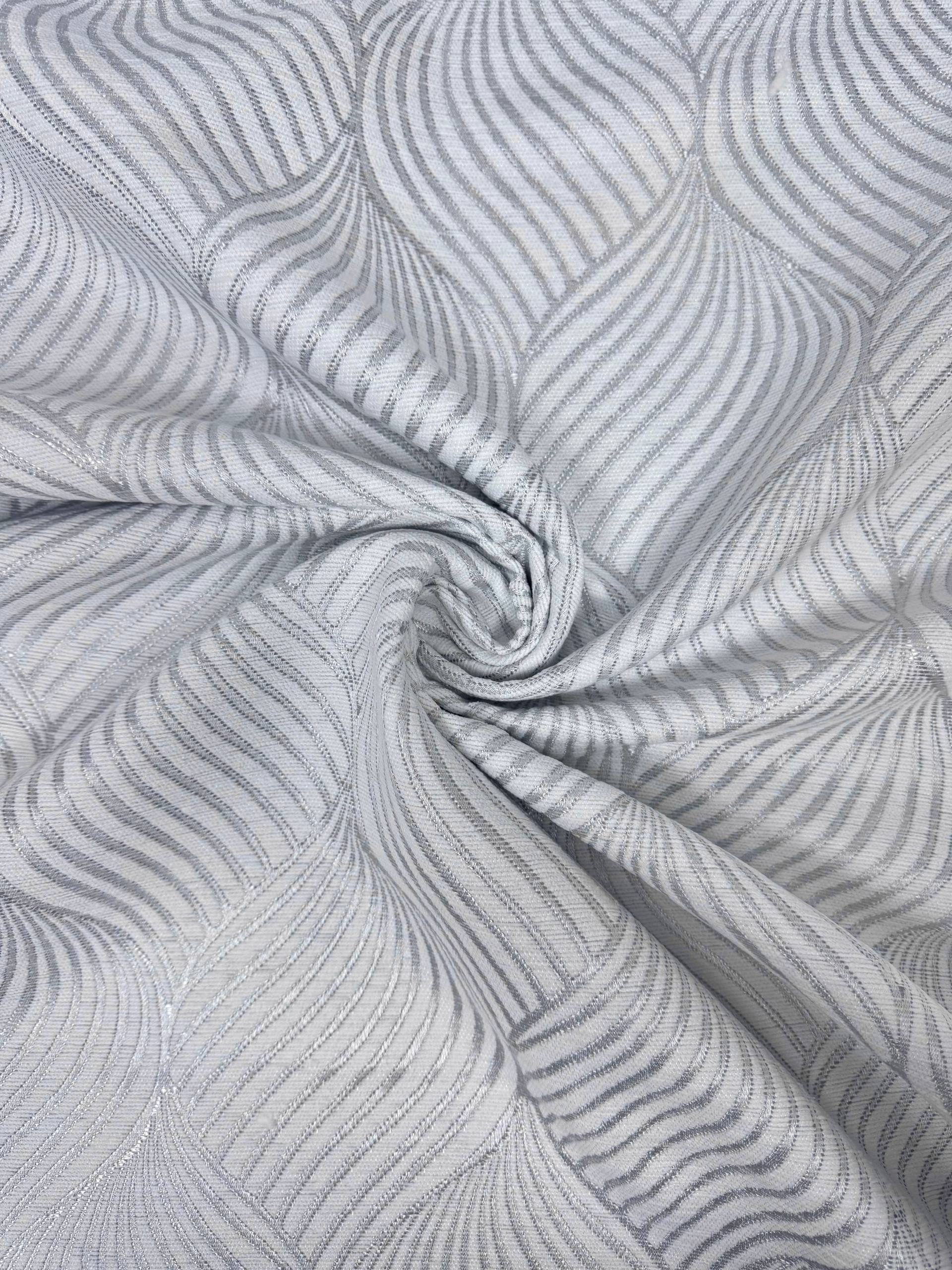 Açık Gri Diagonal Desenli Şönil Pike Kumaş