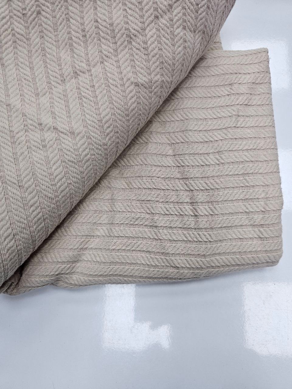 Kapuçino Renk Örgü Pike Kumaşı