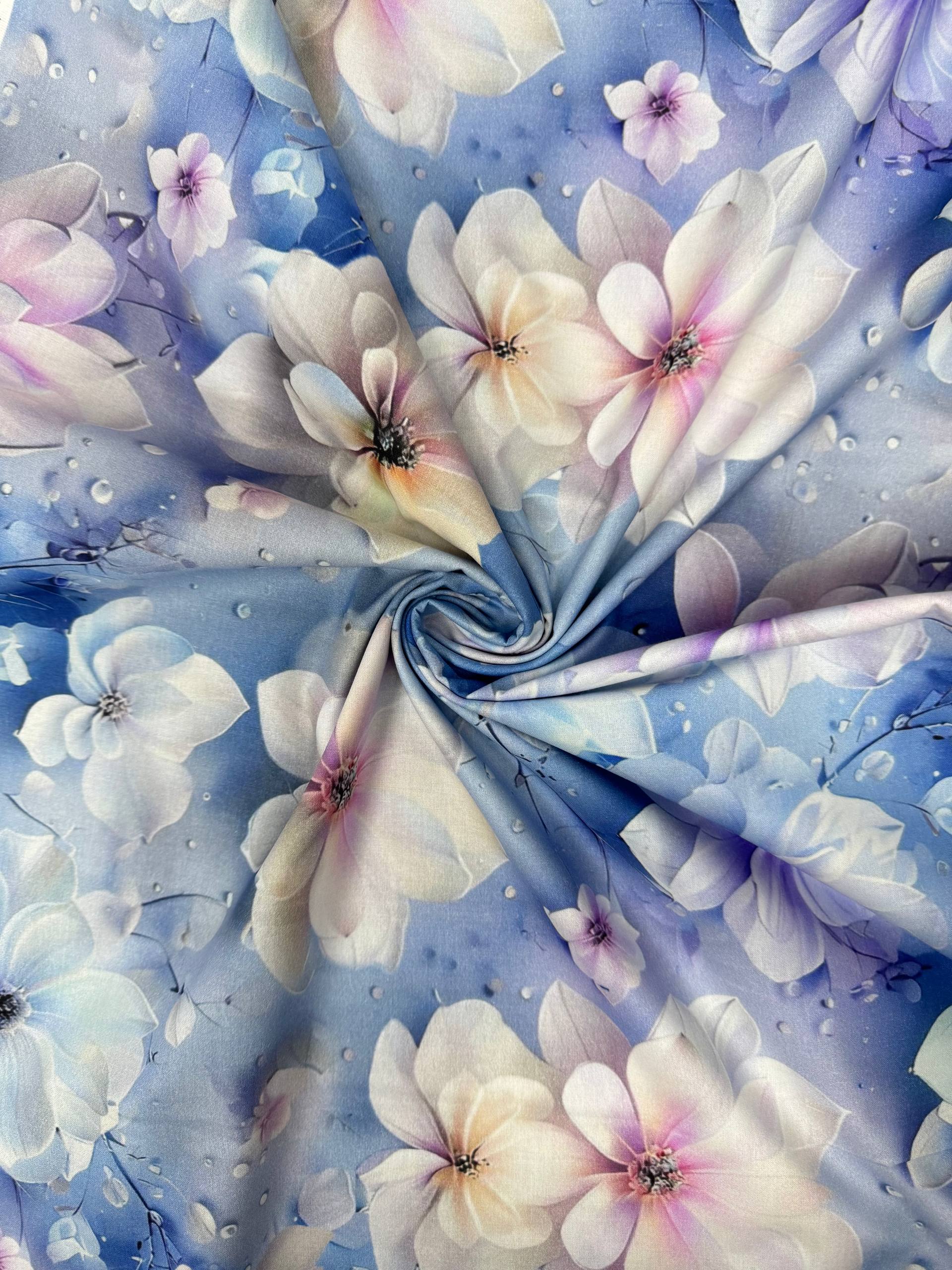 Dijital Baskı Desenli Nevresimlik Poplin Kumaş