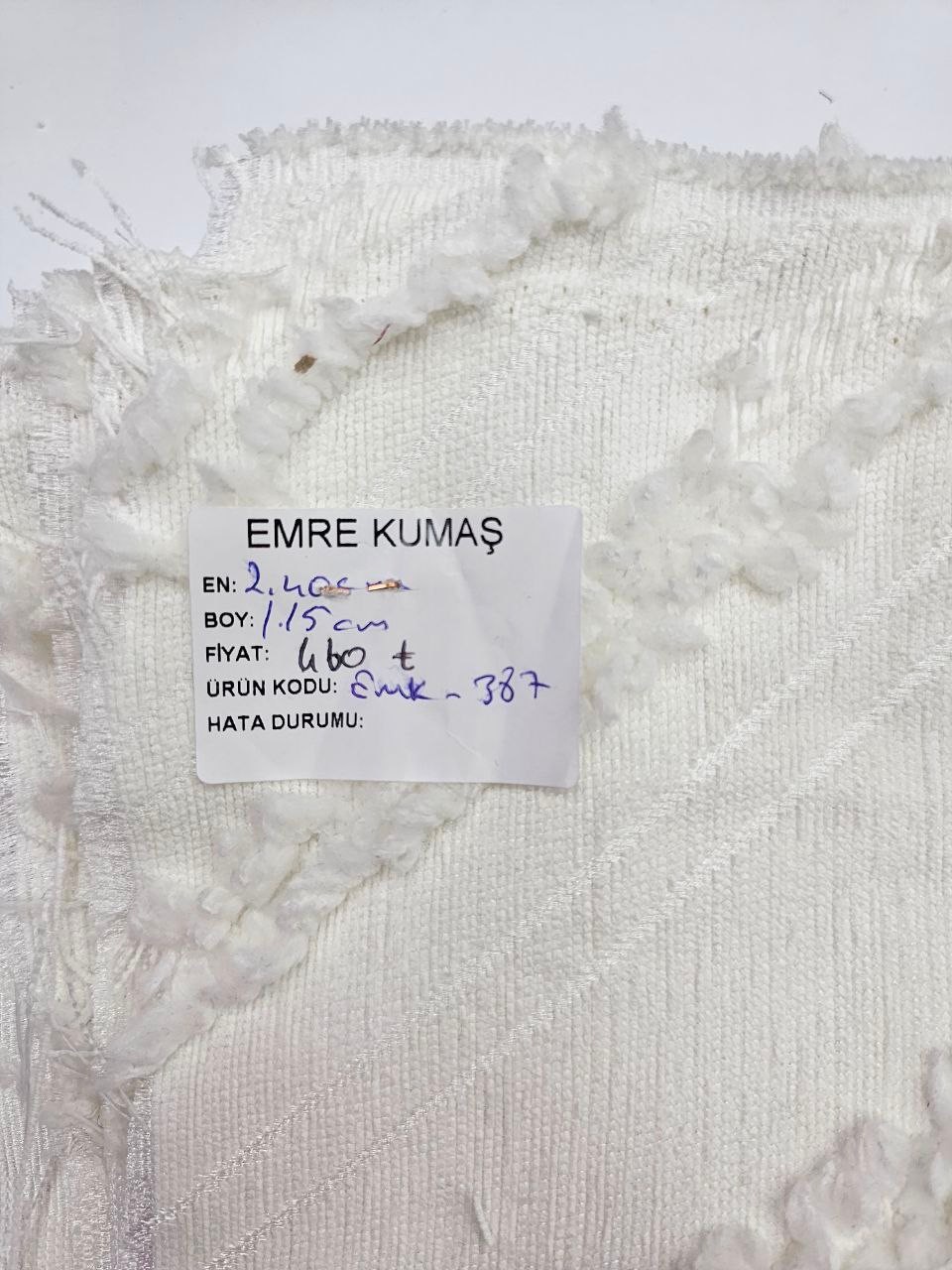 Büyük Baklava Desenli Hera Pike Kumaşı
