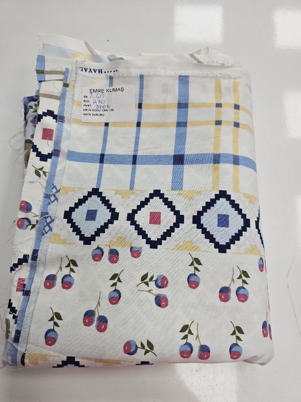 Desenli Nevresimlik Poplin Kumaş