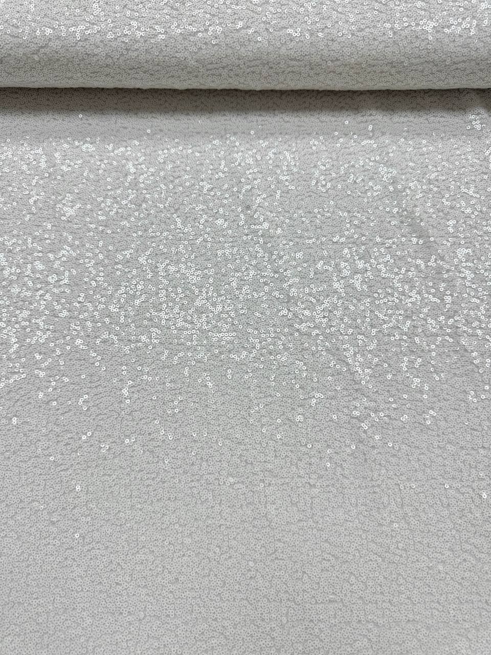 White Sequin Fabric