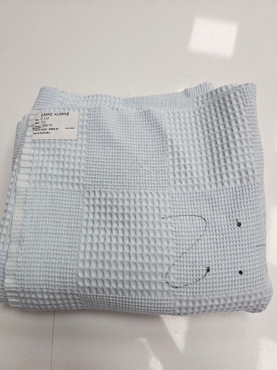 Baby Blue Waffle Pique Fabric