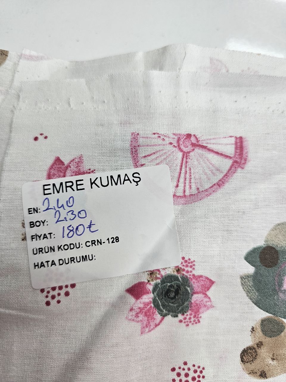 Desenli Nevresimlik Poplin Kumaş