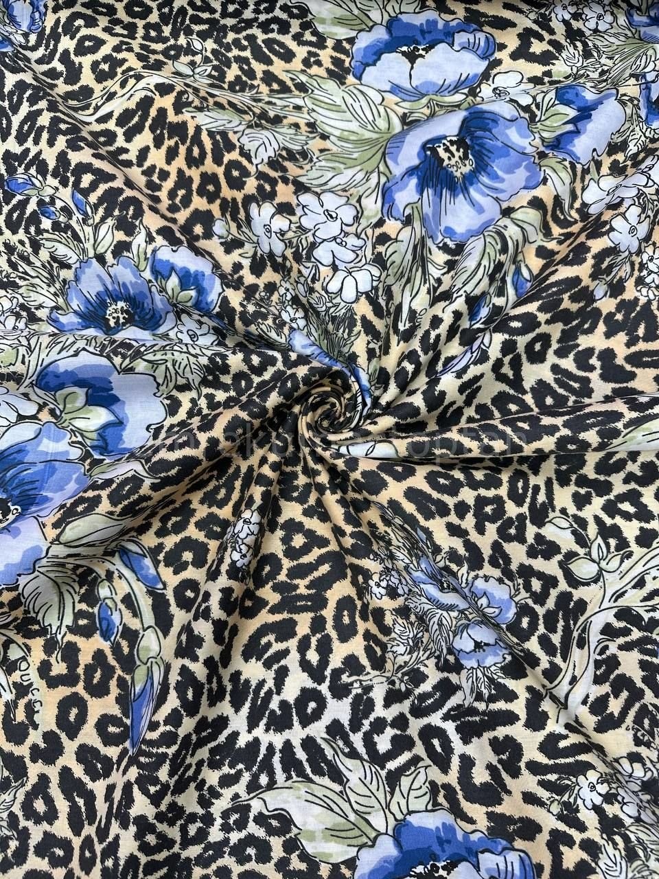 Leopar Desenli Nevresimlik Poplin Kumaş
