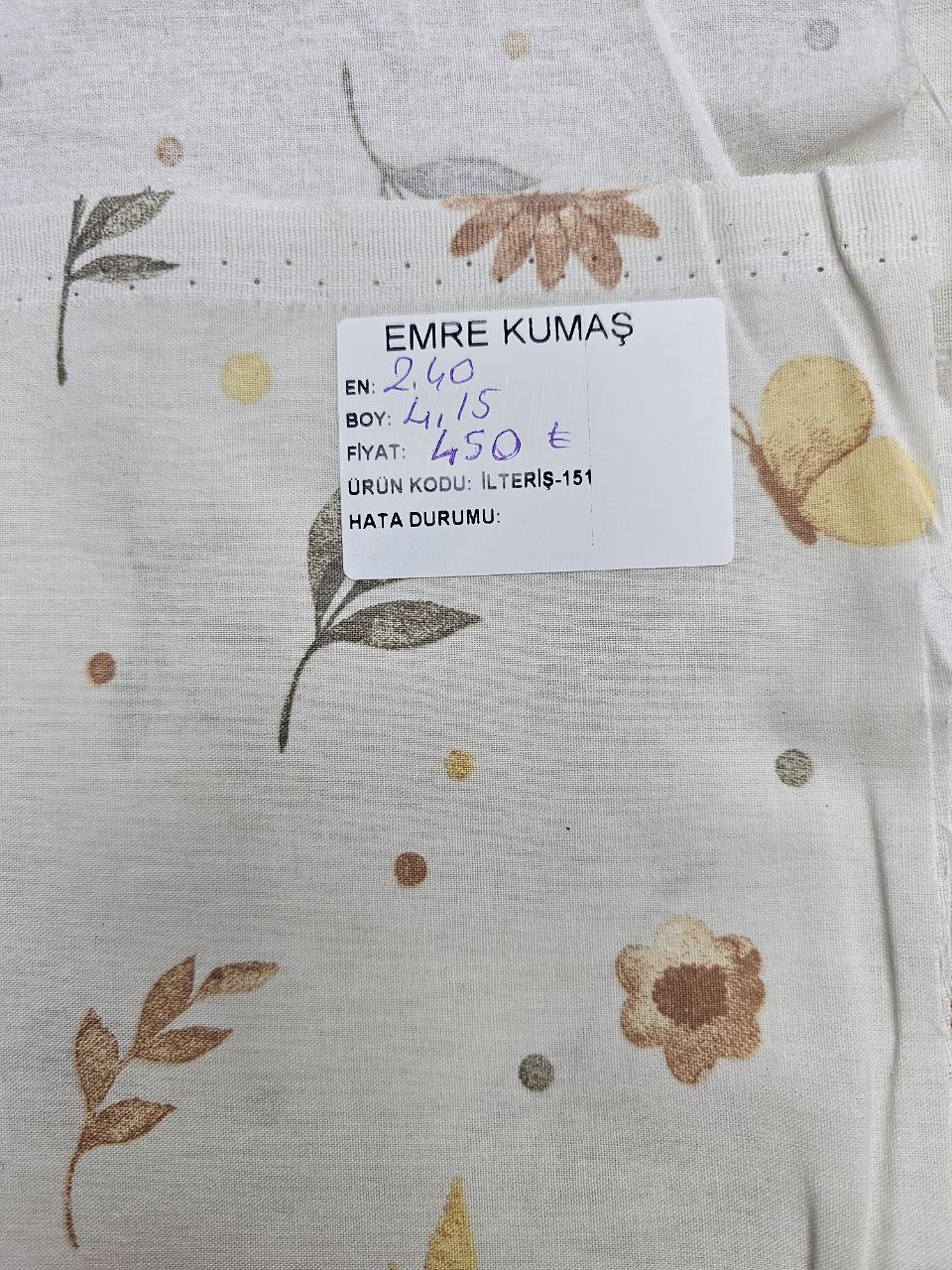 Desenli Nevresimlik Poplin Kumaş