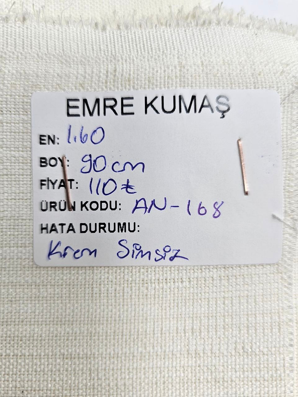 Krem Renk Simsiz Gardenya Kumaş