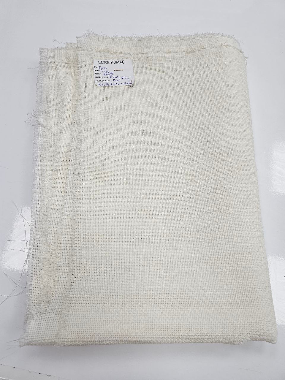 Krem Renk Simsiz Linen Kumaş