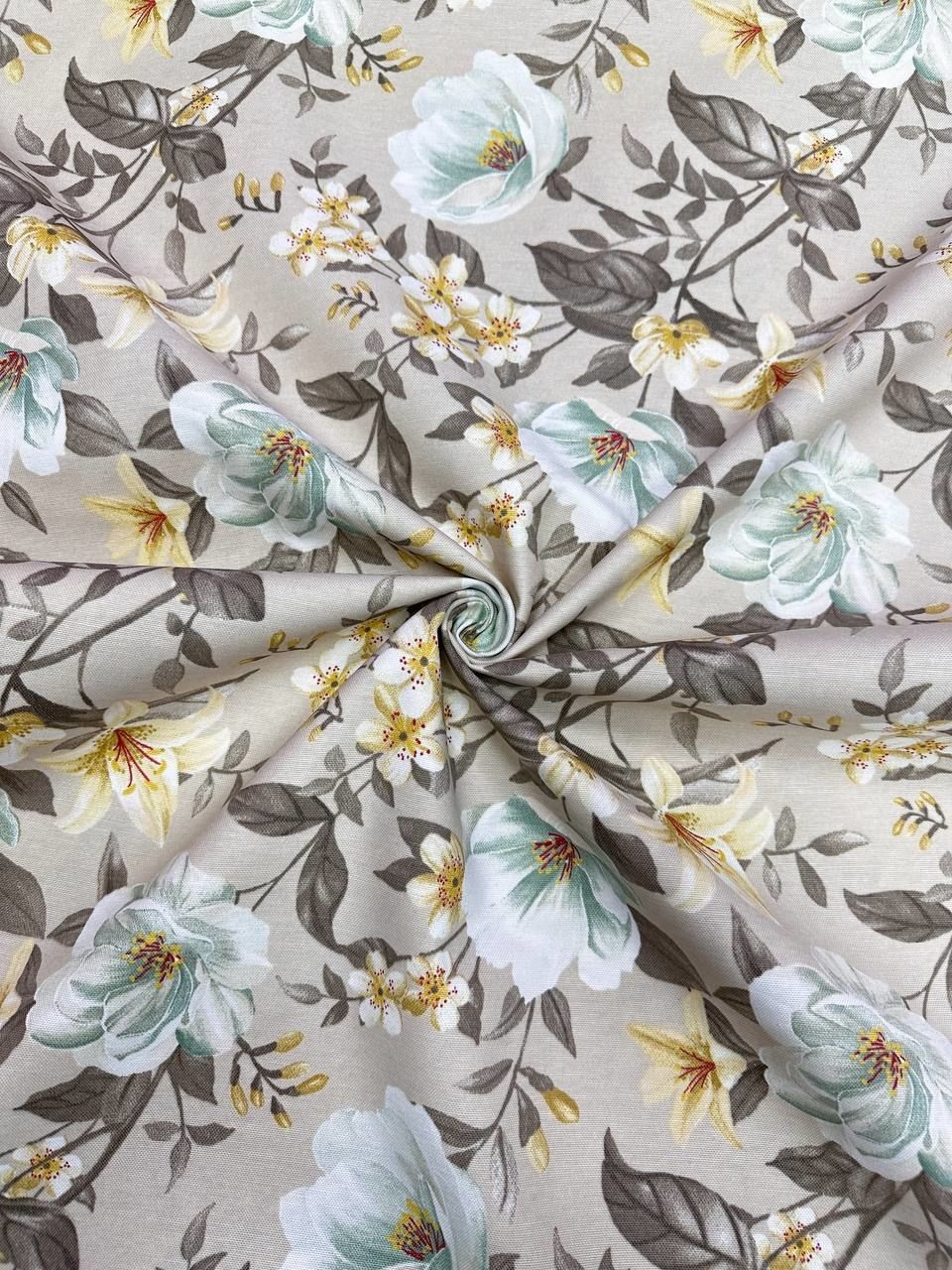 Large Flower Pattern Duck Fabric – Duck Cloth
