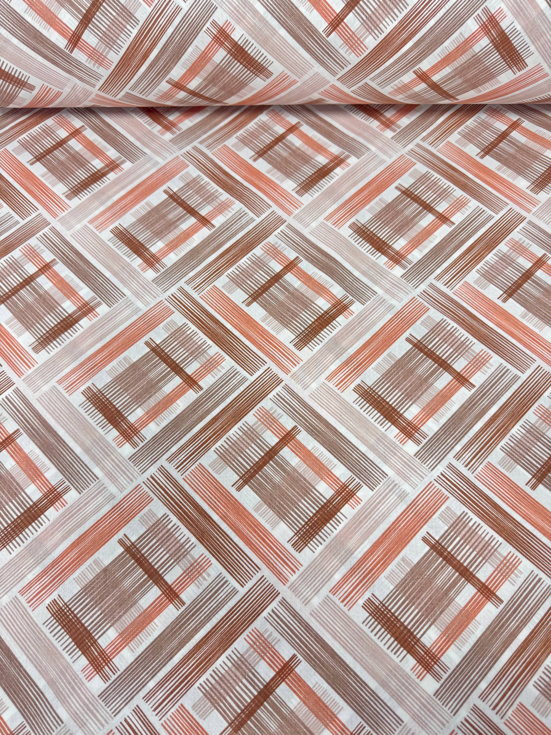 Premier Lotus Flower Pattern 100% Cotton Poplin Duvet Cover Fabric - Kırmızı