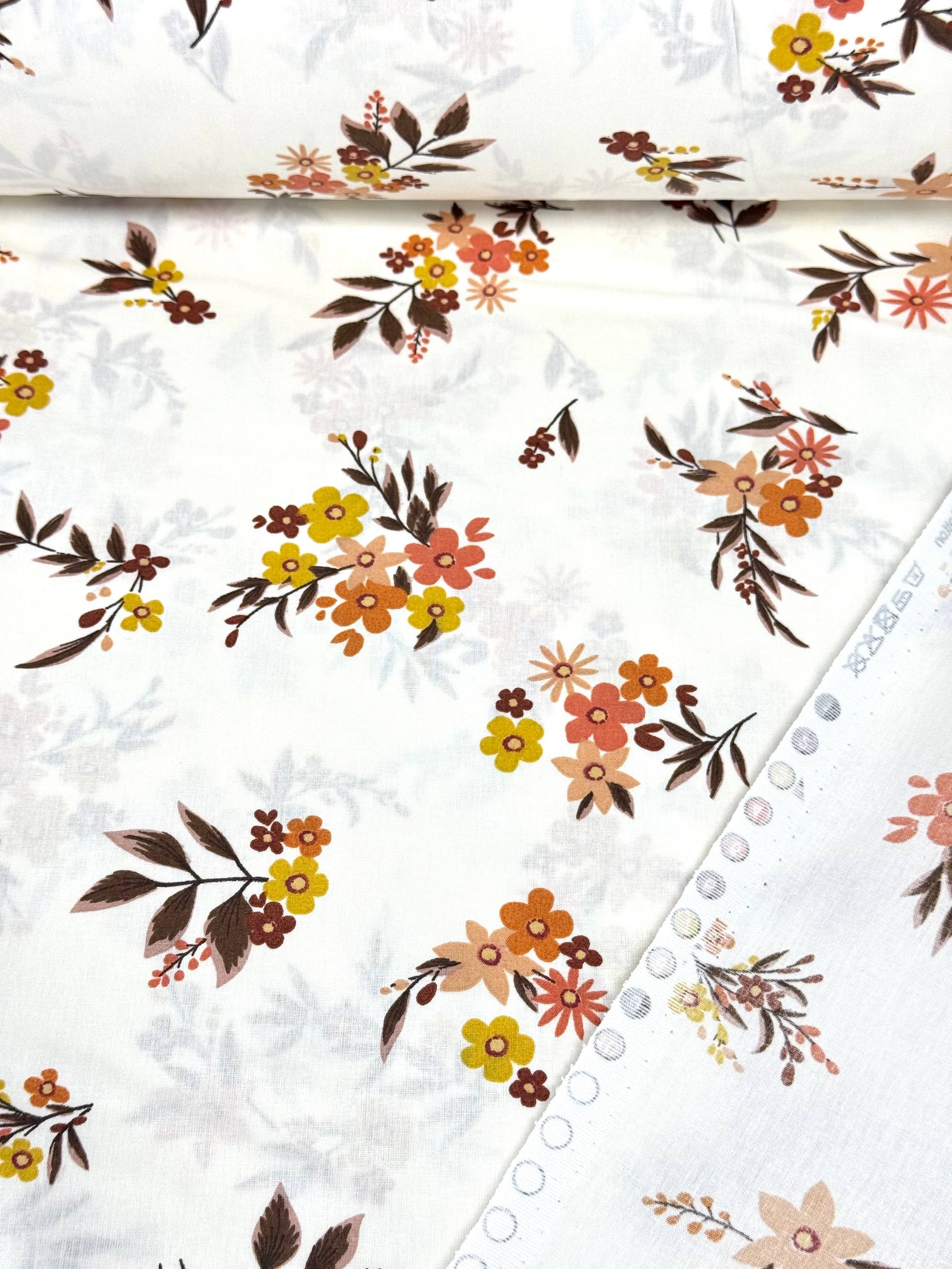 Premier Lotus Flower Pattern 100% Cotton Poplin Duvet Cover Fabric