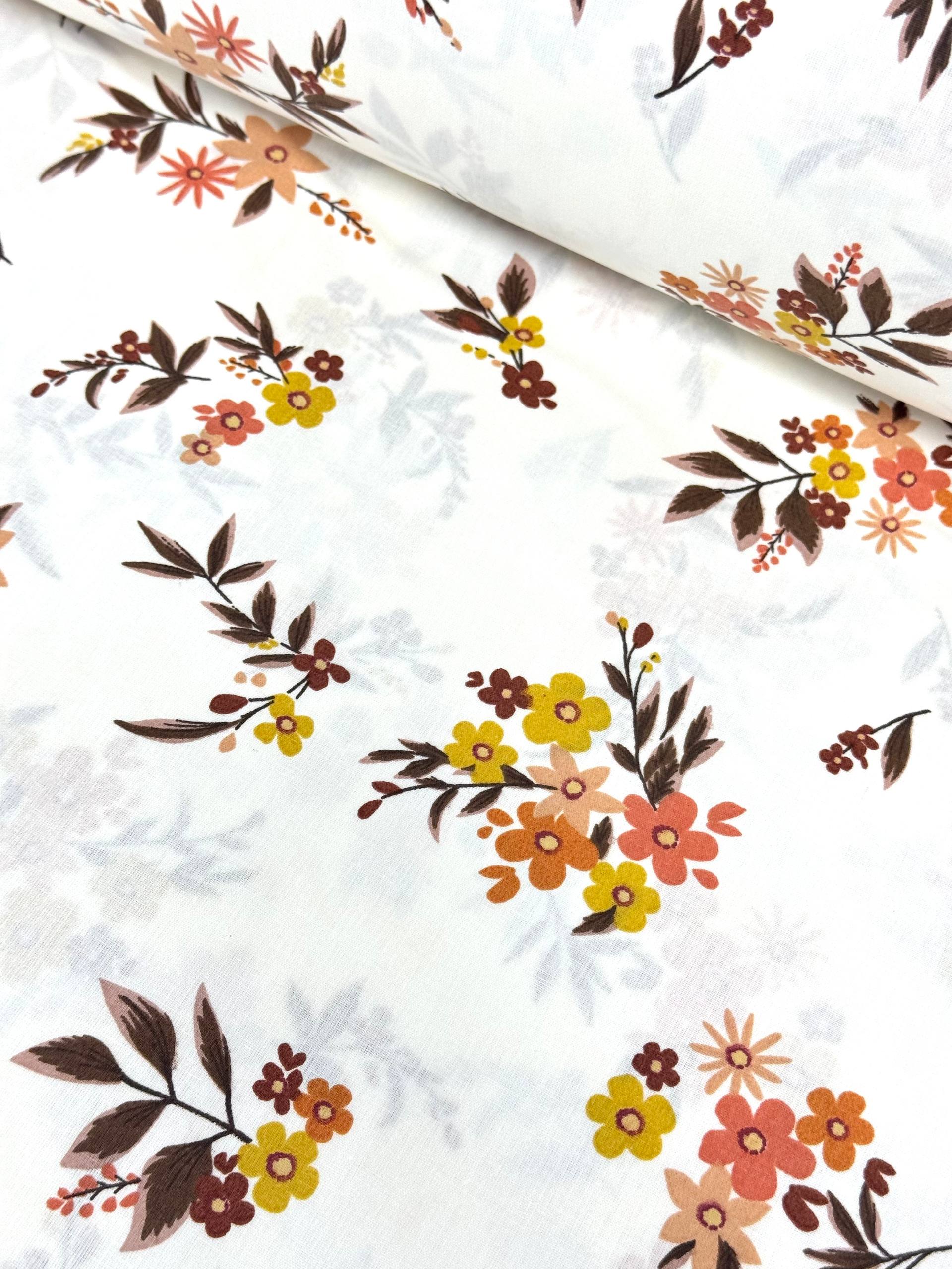 Premier Lotus Flower Pattern 100% Cotton Poplin Duvet Cover Fabric