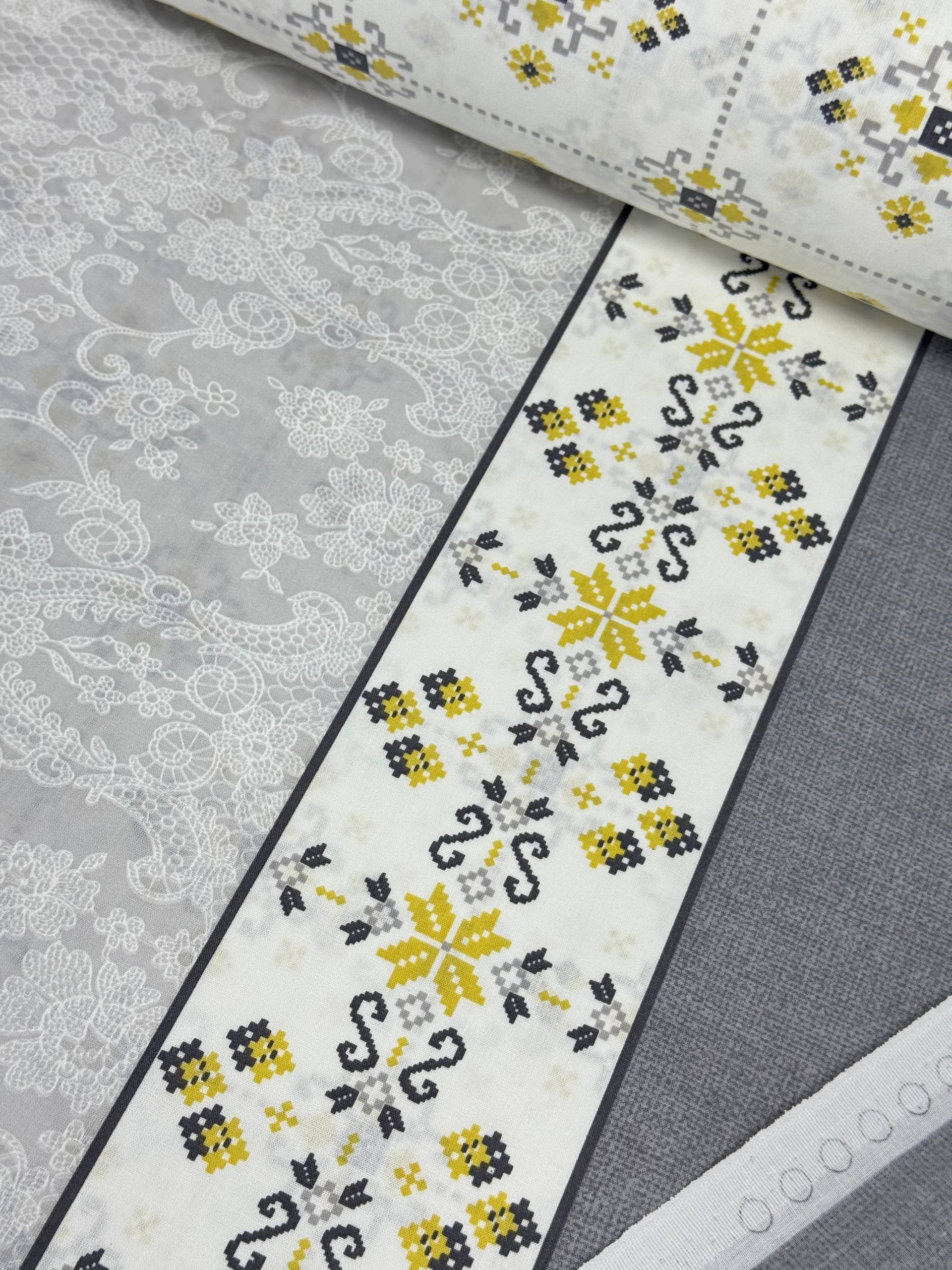 Premier Lotus Flower Pattern 100% Cotton Poplin Duvet Cover Fabric