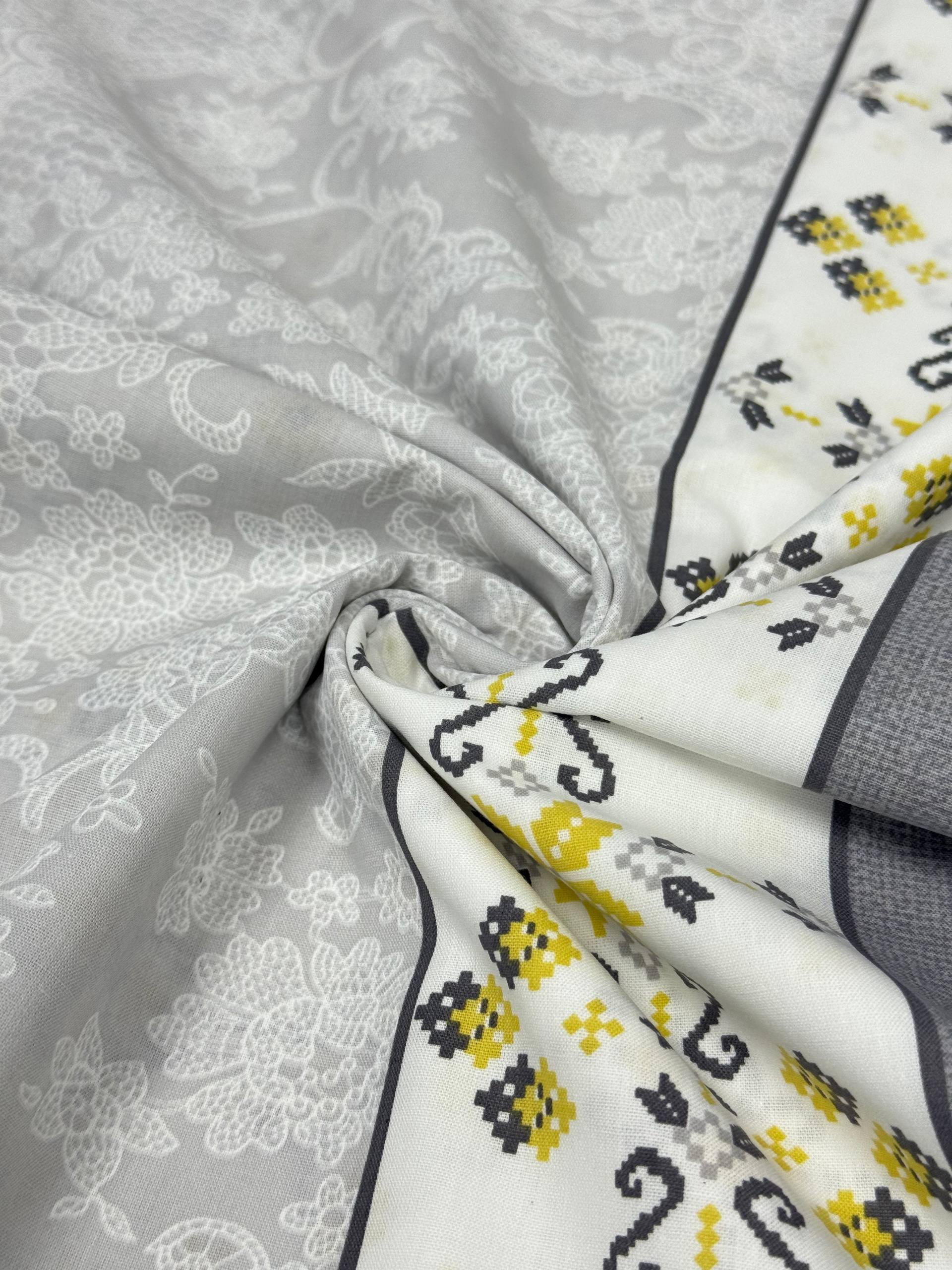 Premier Lotus Flower Pattern 100% Cotton Poplin Duvet Cover Fabric
