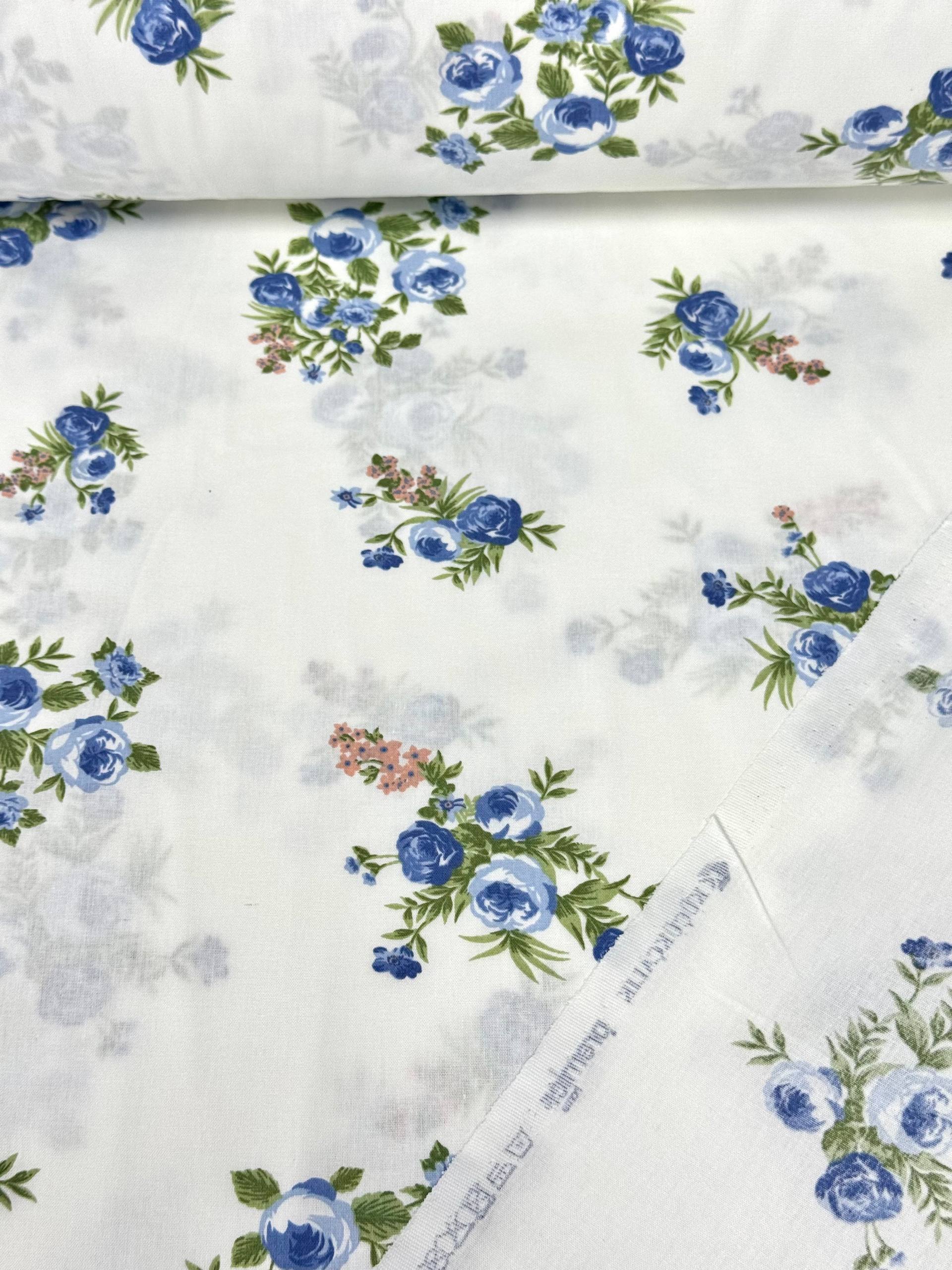 Premier Lotus Flower Pattern 100% Cotton Poplin Duvet Cover Fabric