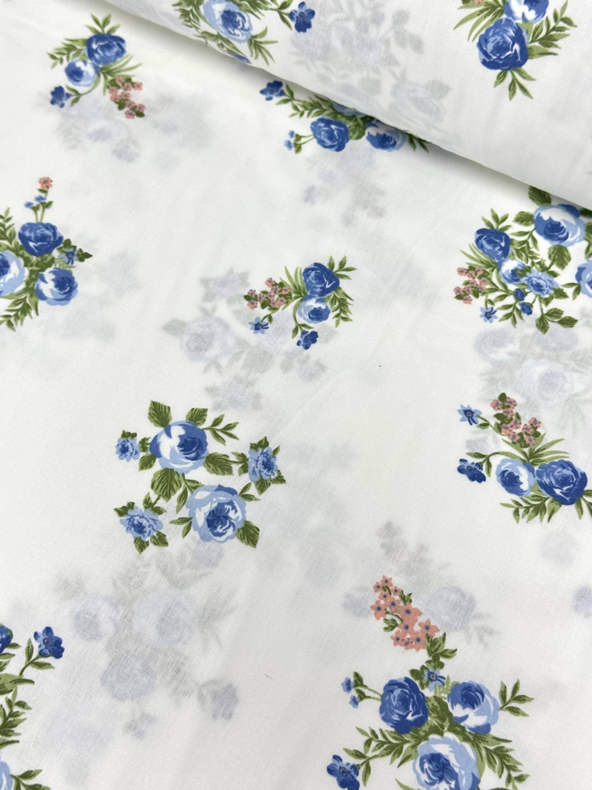 Premier Lotus Flower Pattern 100% Cotton Poplin Duvet Cover Fabric