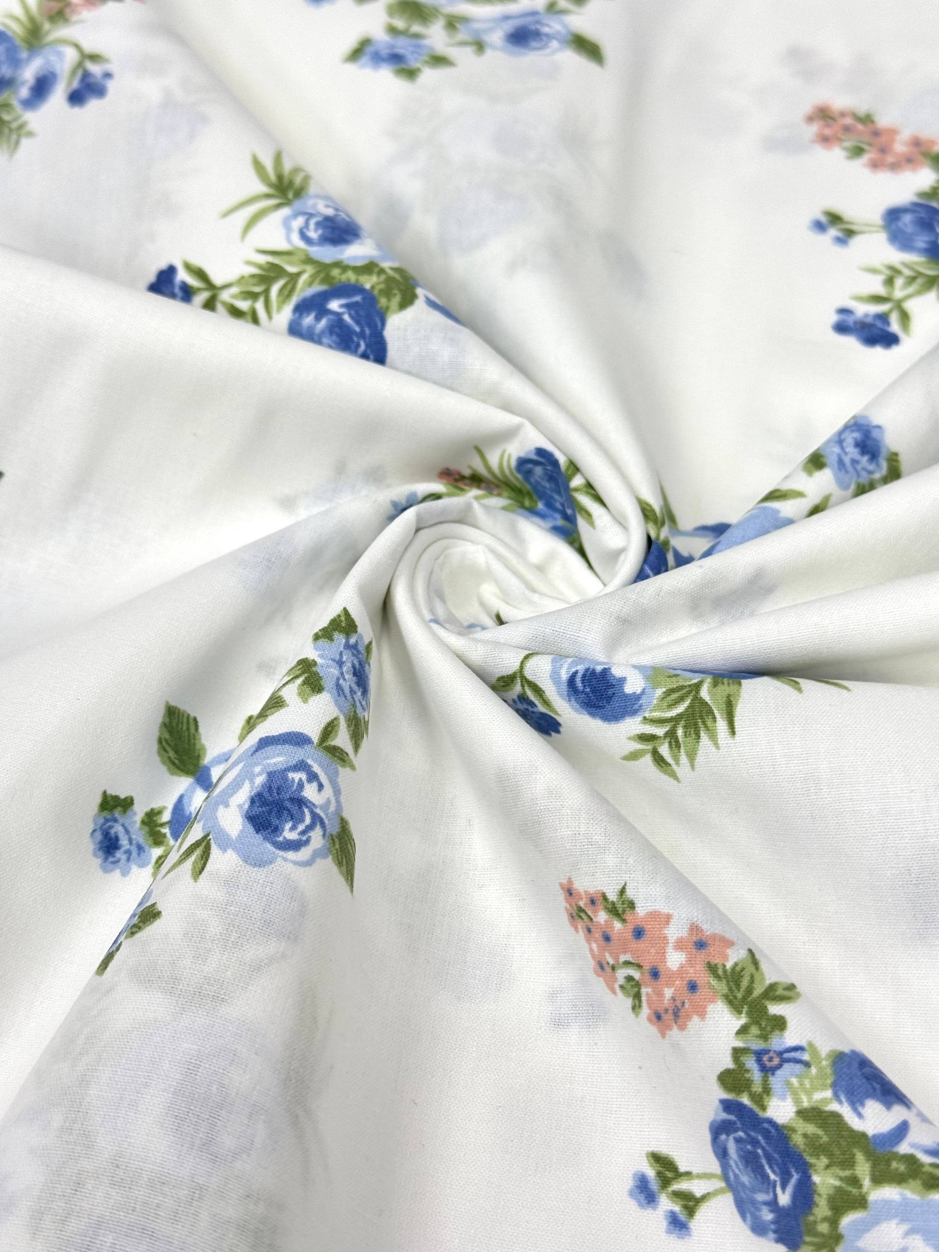 Premier Lotus Flower Pattern 100% Cotton Poplin Duvet Cover Fabric