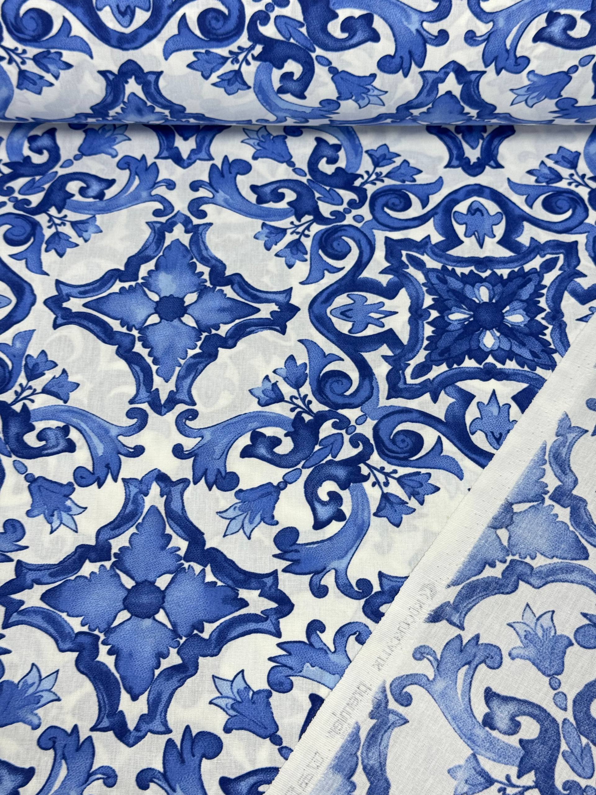 Premier Lotus Flower Pattern 100% Cotton Poplin Duvet Cover Fabric