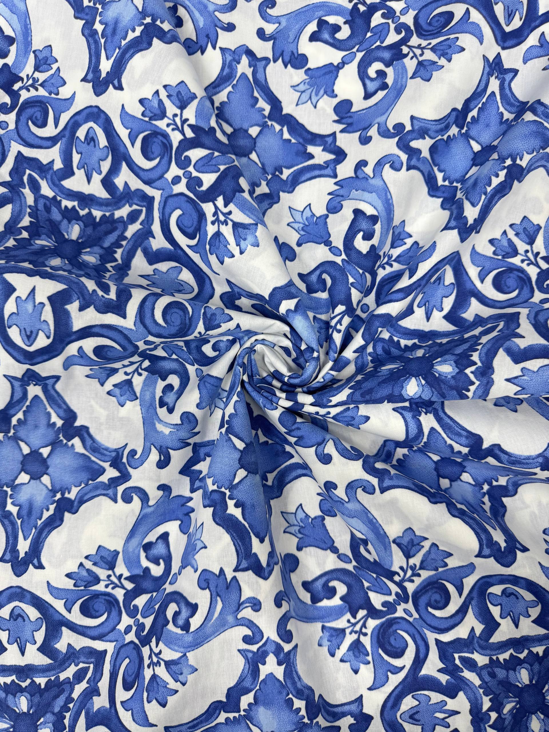Premier Lotus Flower Pattern 100% Cotton Poplin Duvet Cover Fabric