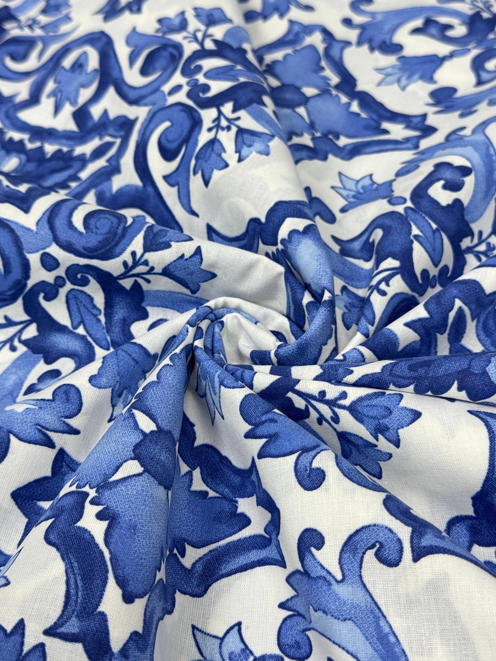 Premier Lotus Flower Pattern 100% Cotton Poplin Duvet Cover Fabric