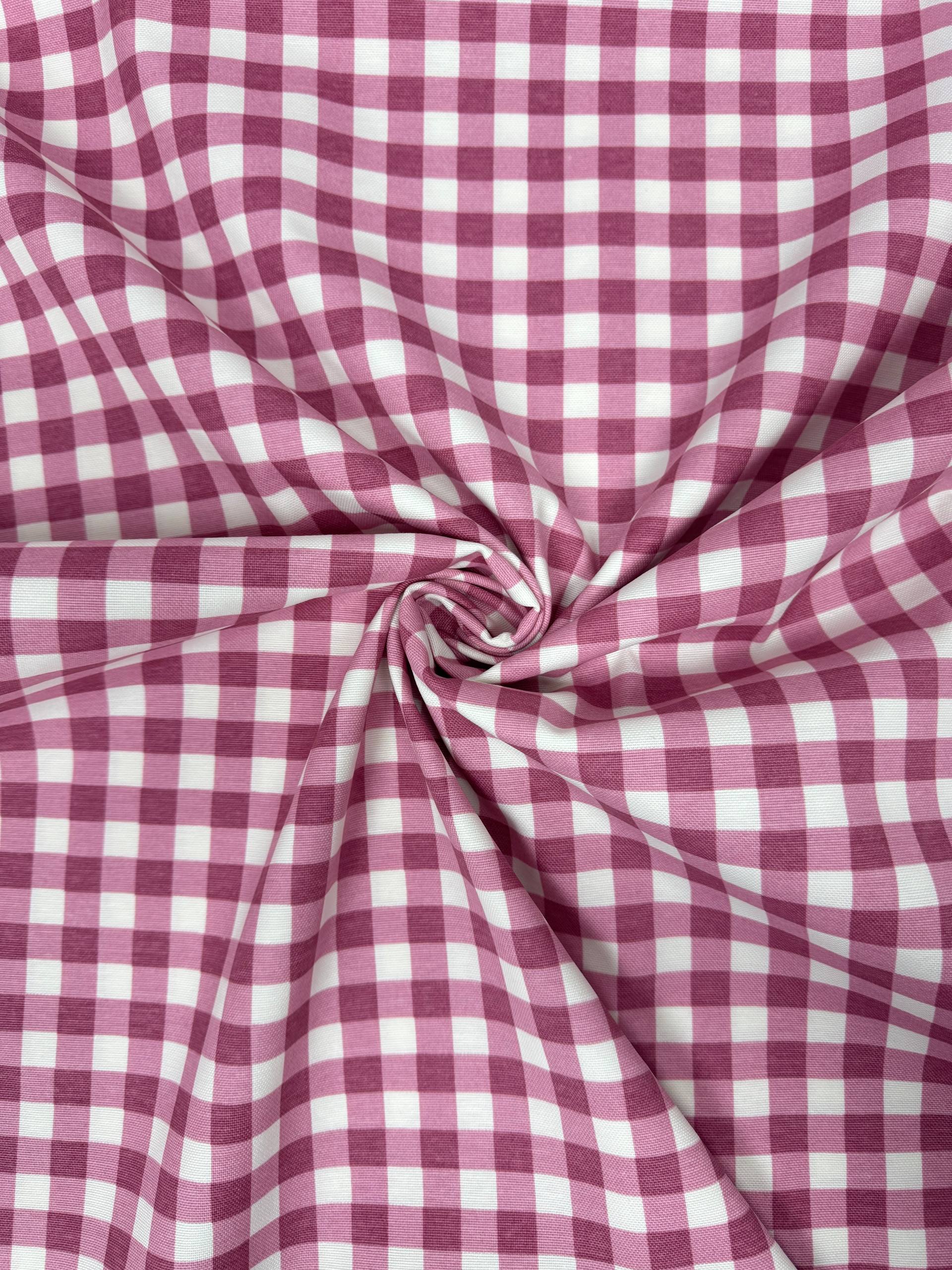 Black Checkered Duck Fabric - Duck Cloth