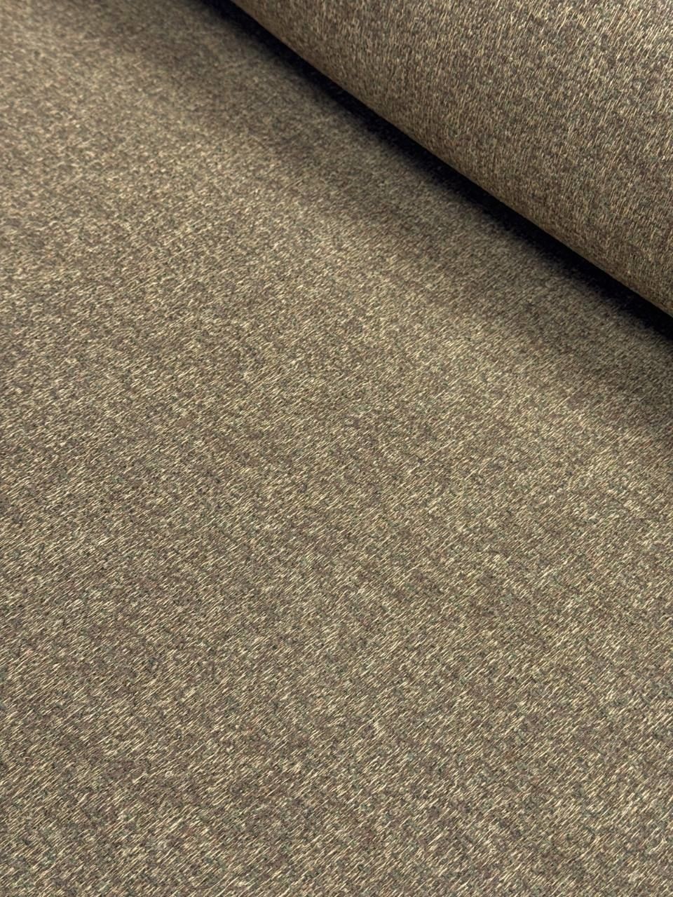 Kendinden Desenli Kapuçino Keten Döşemelik Kumaş