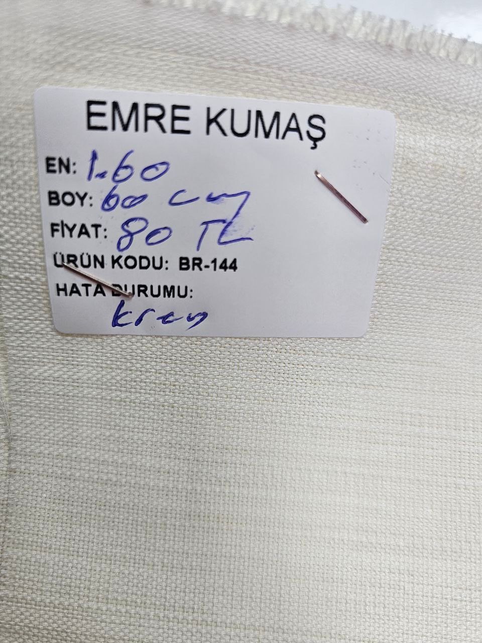 Krem Renk Simsiz Gardenya Kumaş
