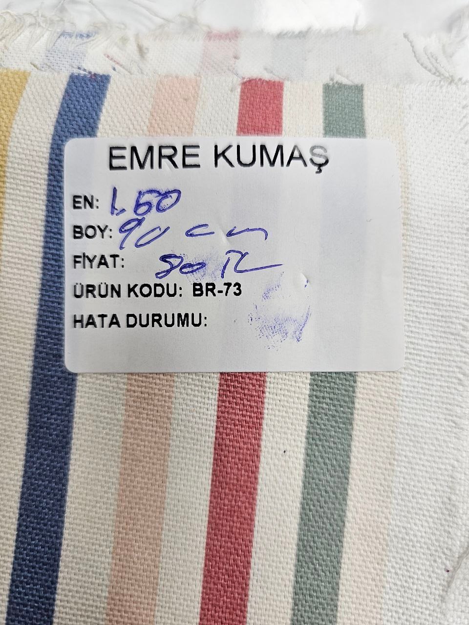 Pasten Renkler Çizgili Renk Duck Kumaş