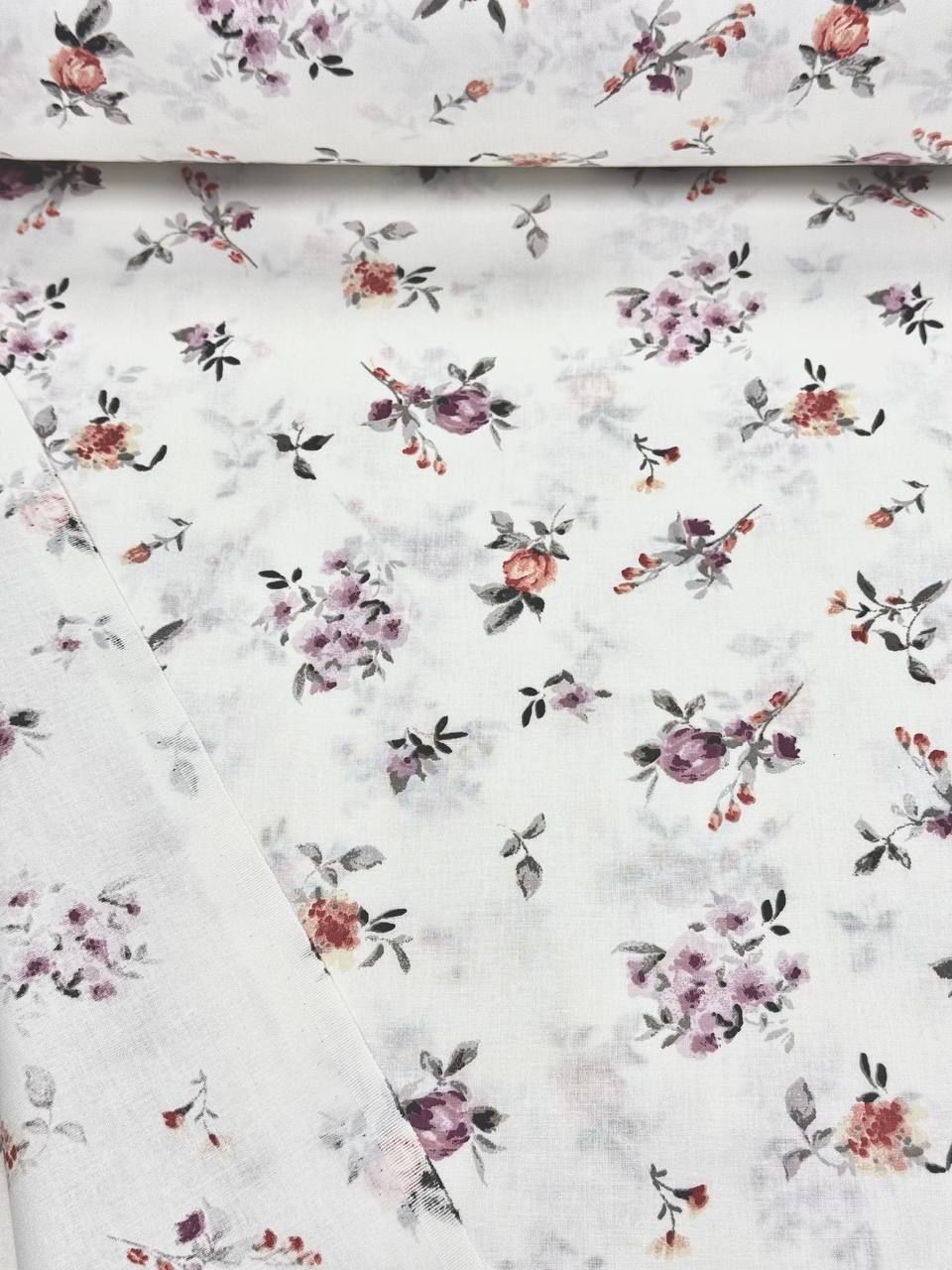 Wella Gül Desen %100 Pamuk Nevresimlik Poplin Kumaş