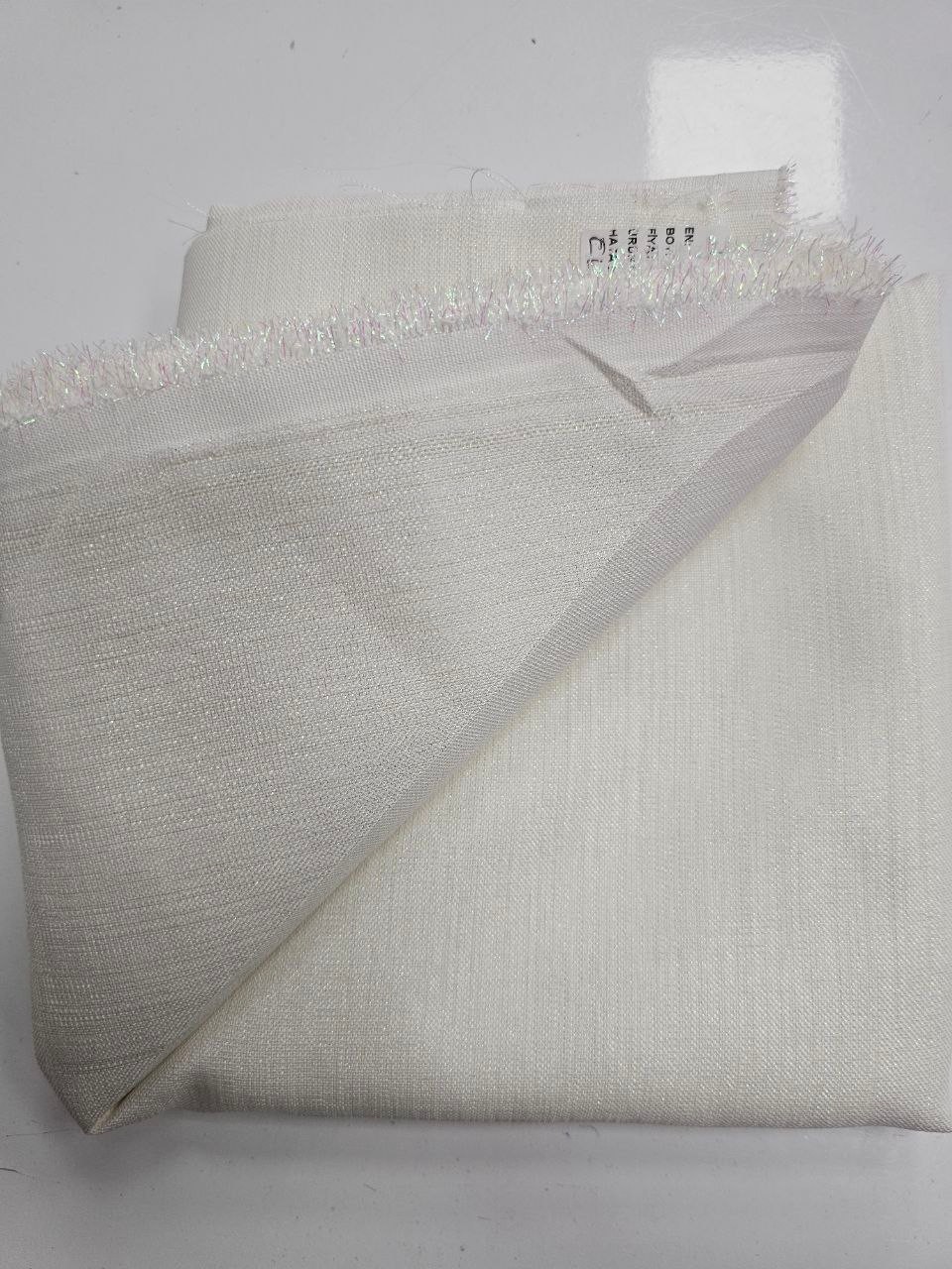 Ecru Glittery Gardenia Fabric