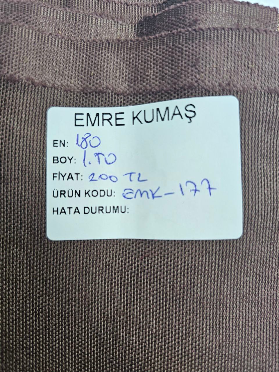 Koyu Kahve Rengi Duck Kumaş