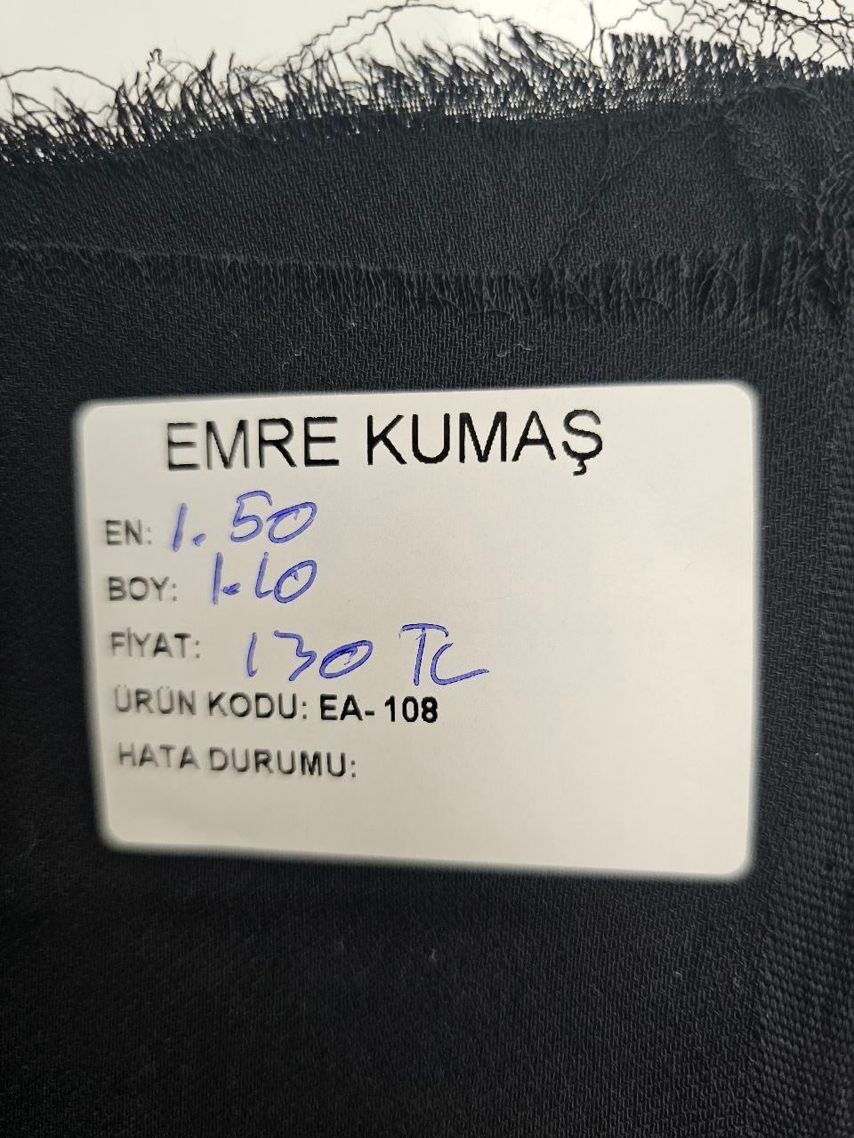 Siyah Renk Giyimlik Krep Kumaş 