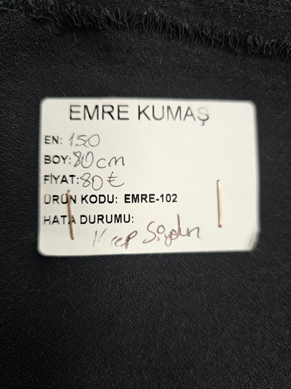 Siyah Renk Giyimlik Krep Kumaş