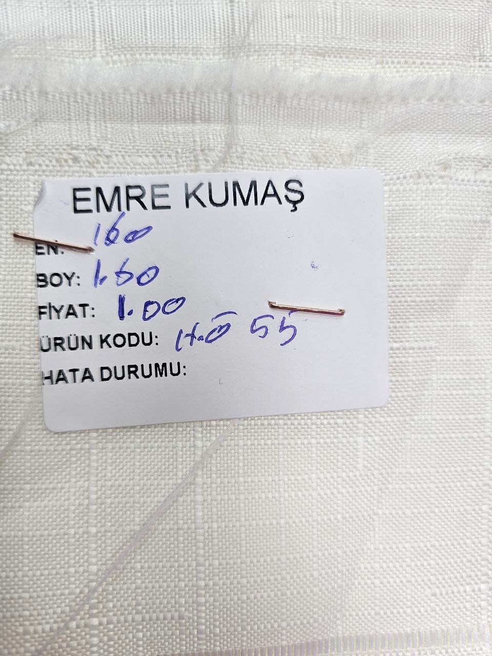 Ekru Ajurlu İsveç Keteni Kumaş