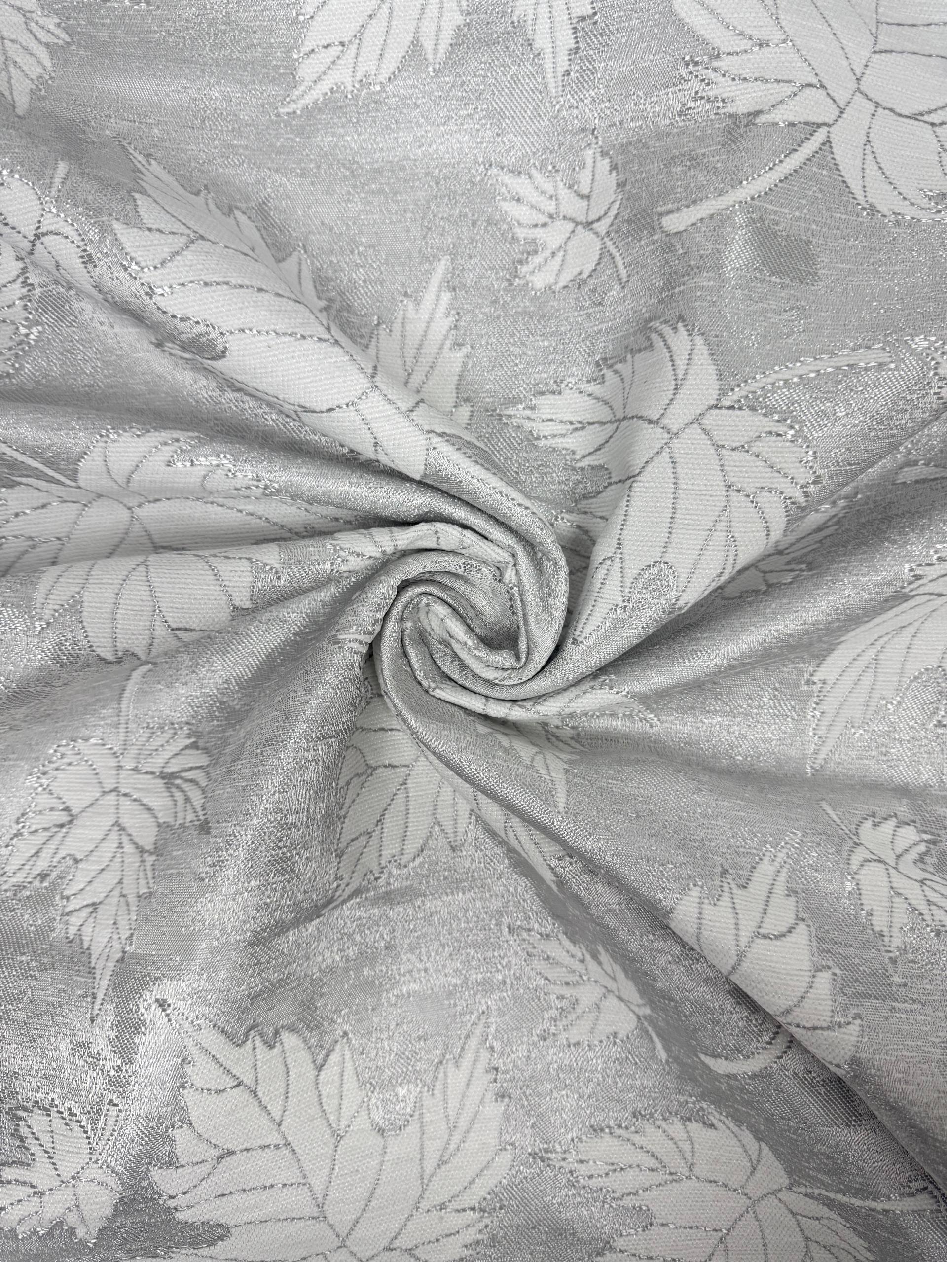 Gray Diagonal Pattern Chenille Pique