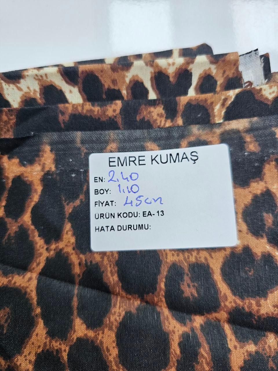 Leopar Desenli Nevrsimlik Poplin Kumaş