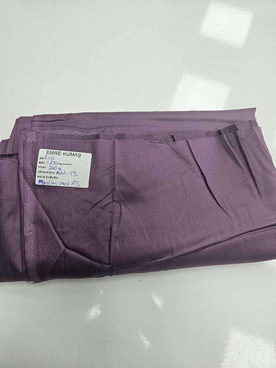 Plum Color Matte Cotton Satin Fabric
