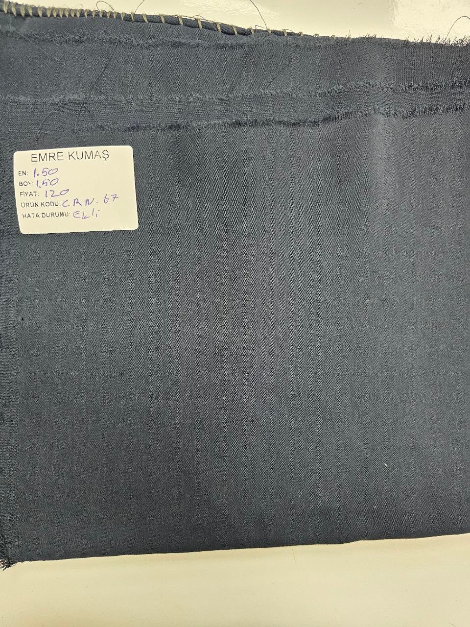 Lacivert Renk Giyimlik Krep Kumaş