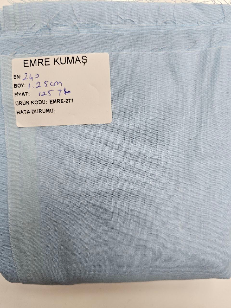 Bebe Mavi Renk Nevresimlik Poplin Kumaş