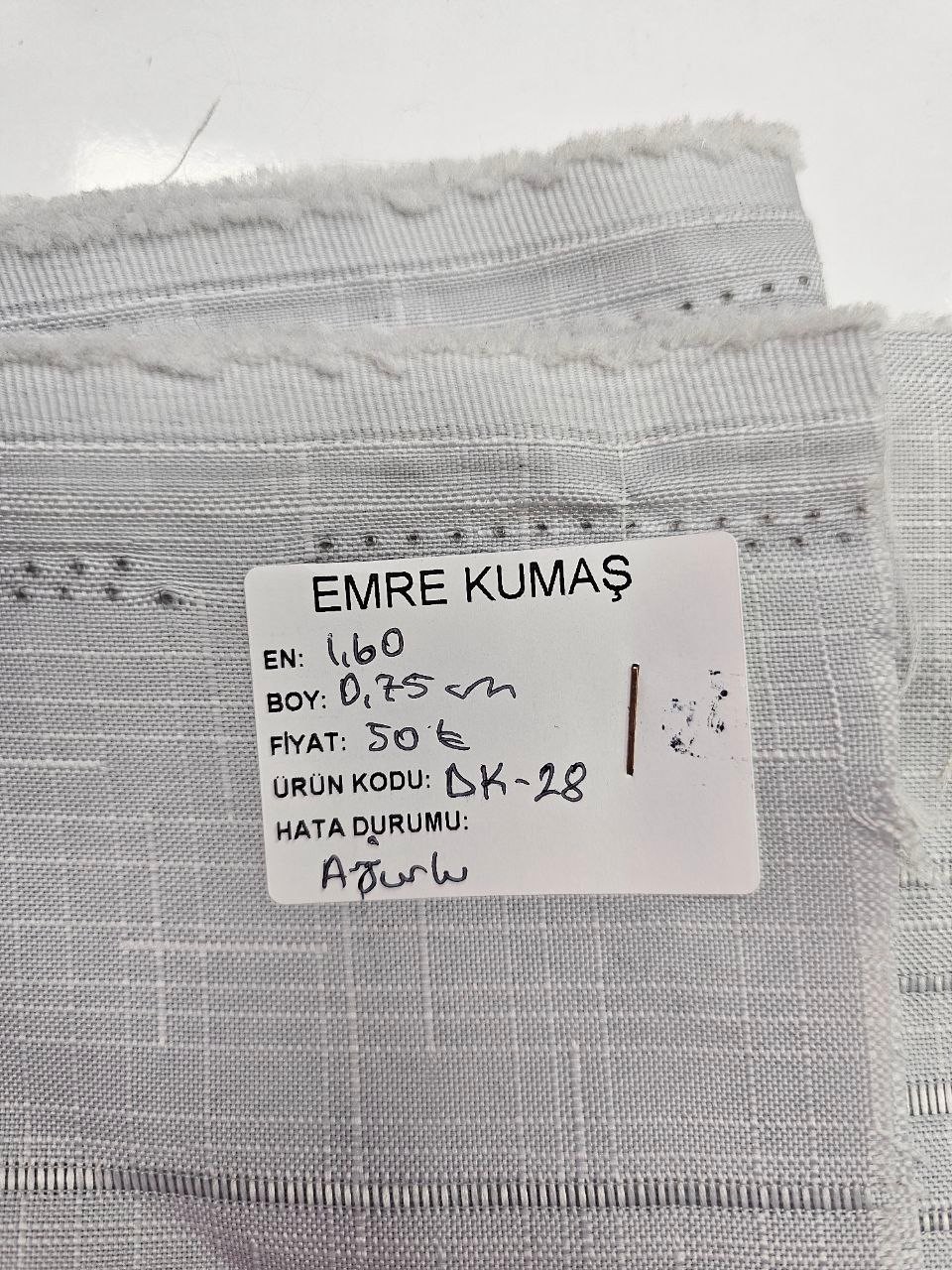 Gri Ajurlu İsveç Keteni Kumaş